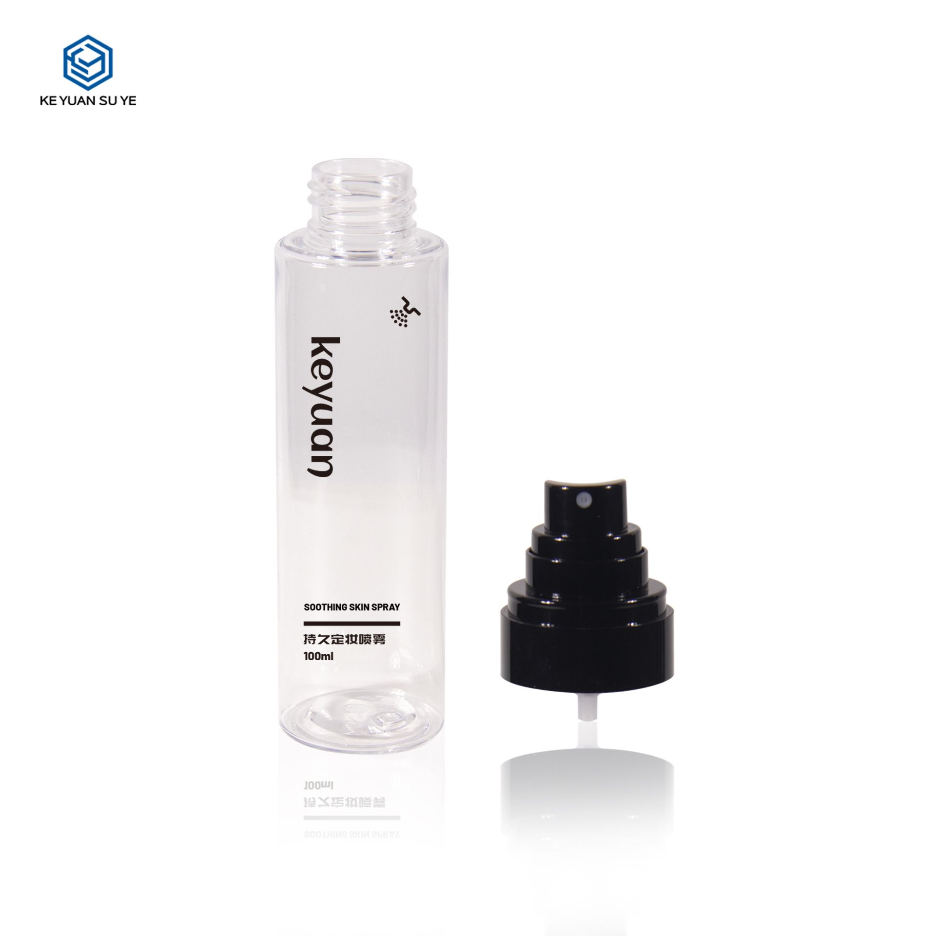 KY271 100ml PET Transparent Empty Cosmetic Plastic Spray Bottle Skincare Container Packaging Fine Mist Spray Bottle