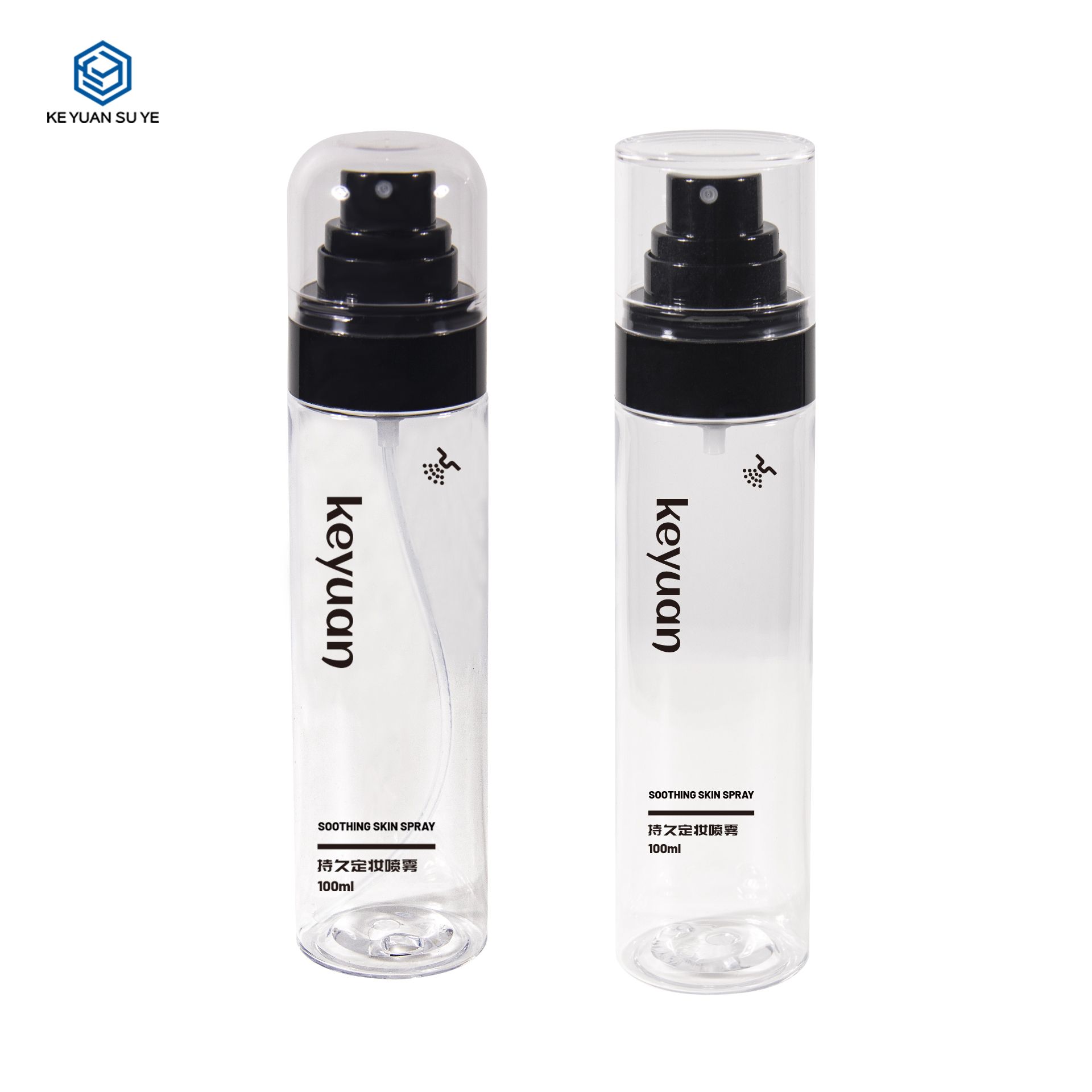 KY271 100ml PET Transparent Empty Cosmetic Plastic Spray Bottle Skincare Container Packaging Fine Mist Spray Bottle