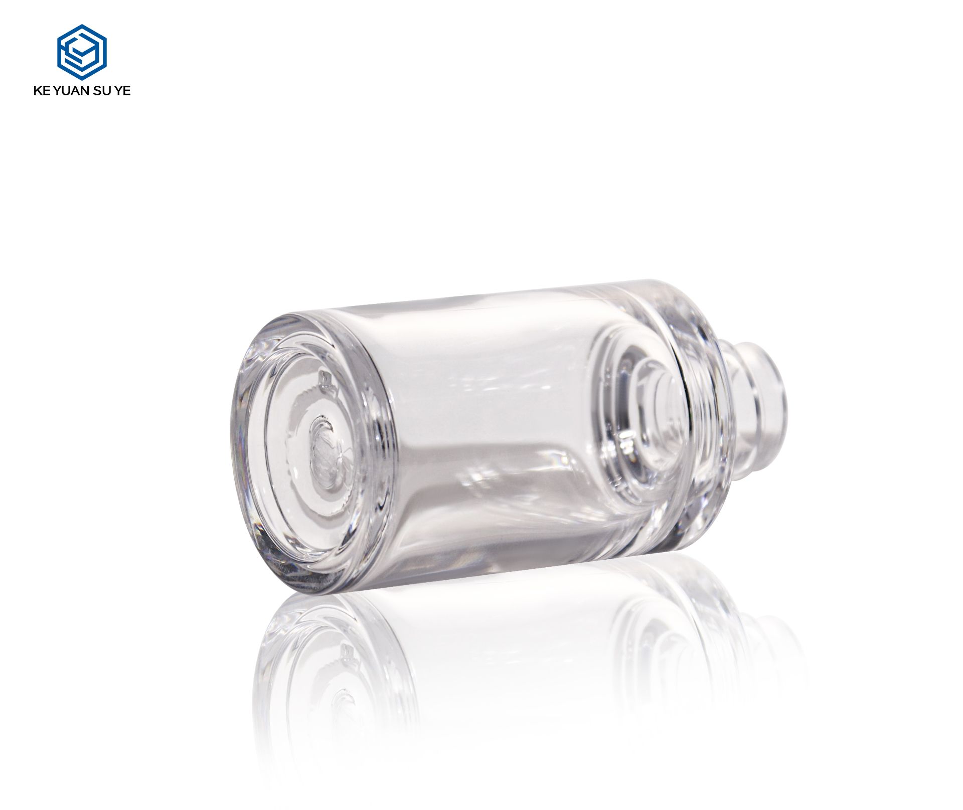 KY273 Essential Oil Skin Care Serum Cosmetic Packaging Transparent Round Plastic Dropper Bottle