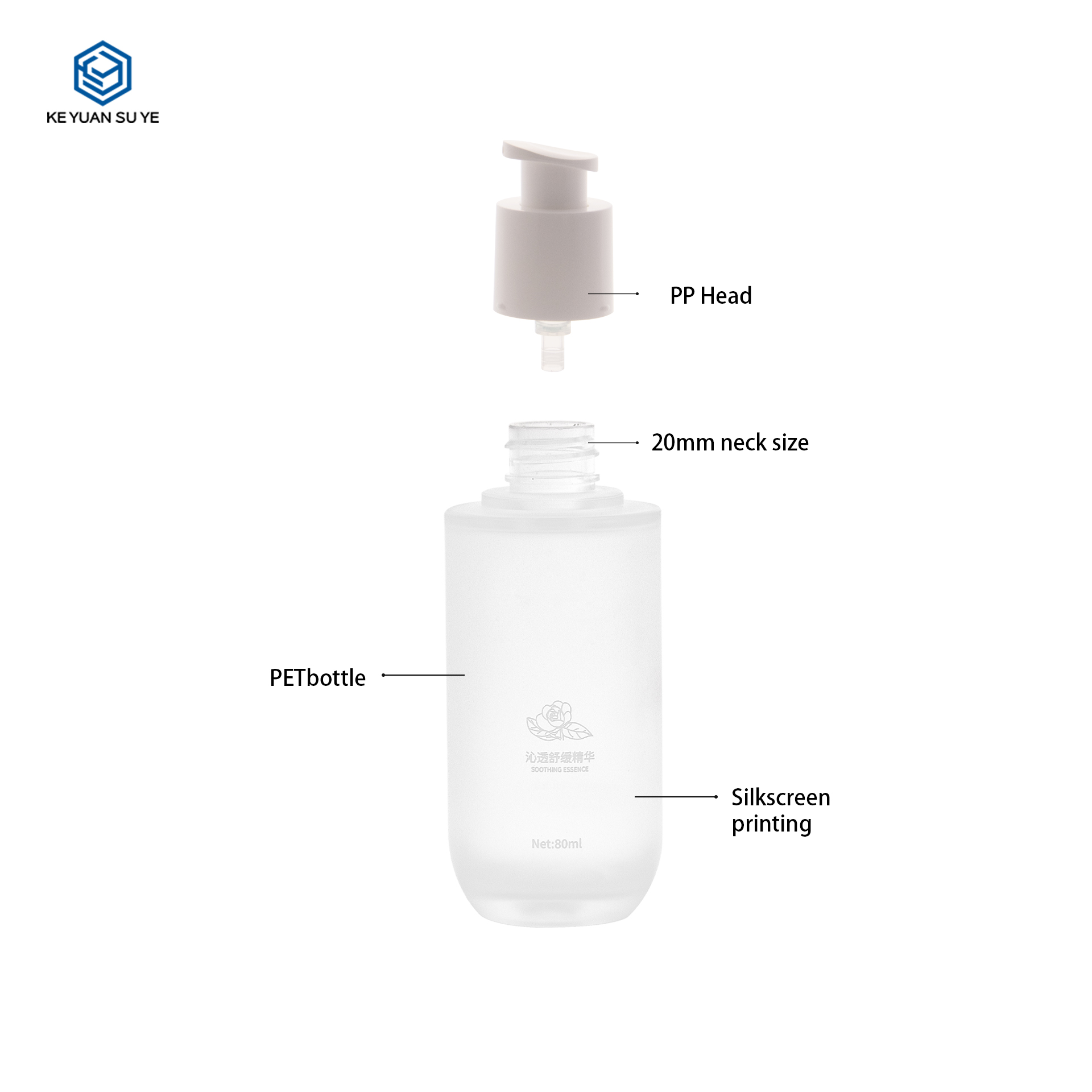 KY283 Hot Sale 100ml Empty Plastic PET Toner Essence Water Bottle with Spray Pump for Face Skin Care Cosmetic Packaging